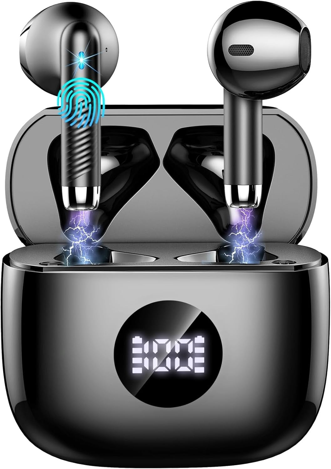 Bluetooth 5.4 Earbuds ENC Mic 40H Playtime Deep Bass IP7 Waterproof