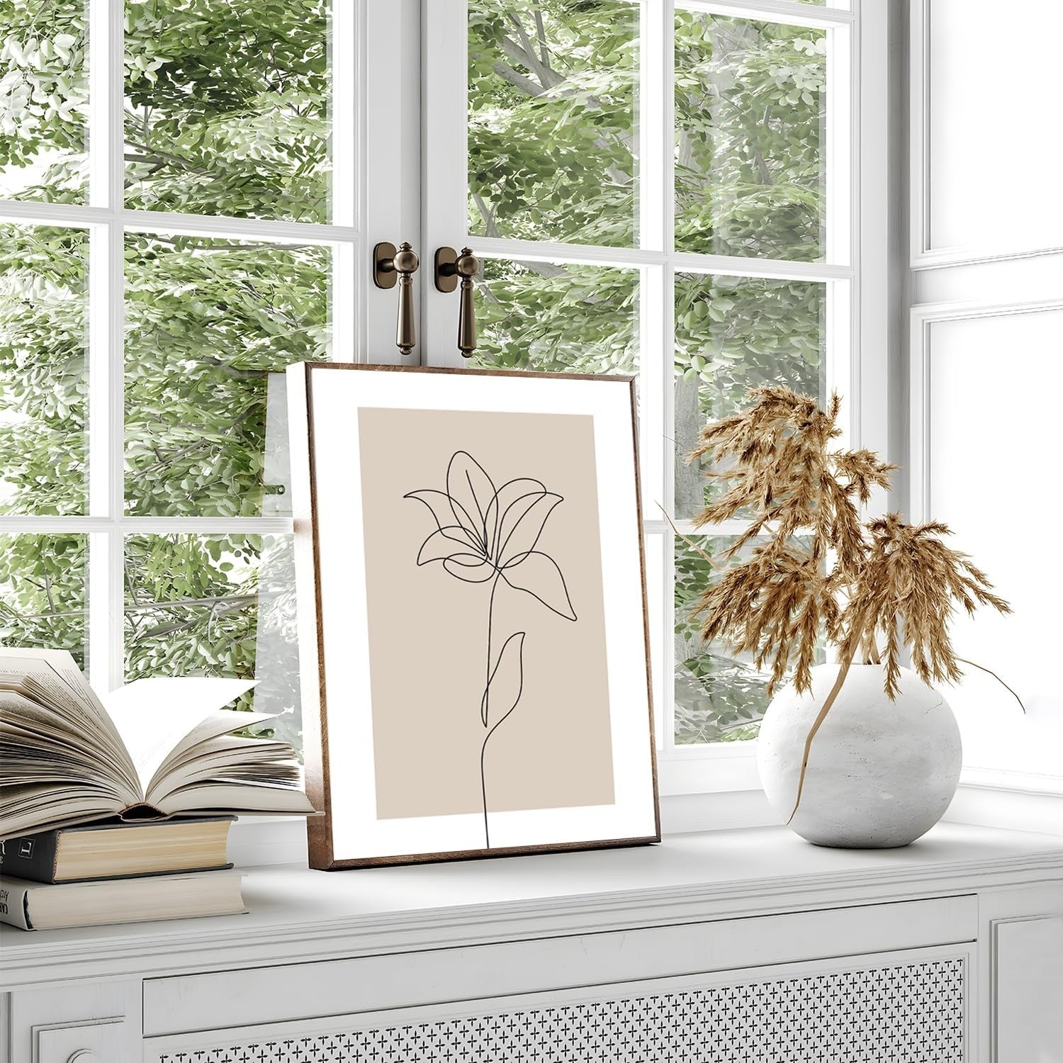 Neutral Botanical Wall Art Set of 3 12×16 in Floral Prints
