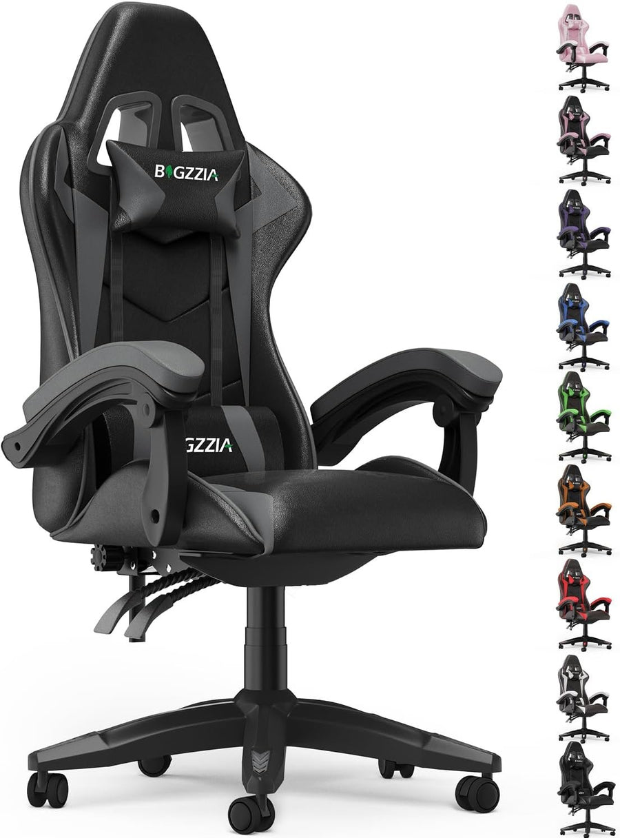 Ergonomic Gaming Chair Reclining Swivel Office Desk Chair Grey