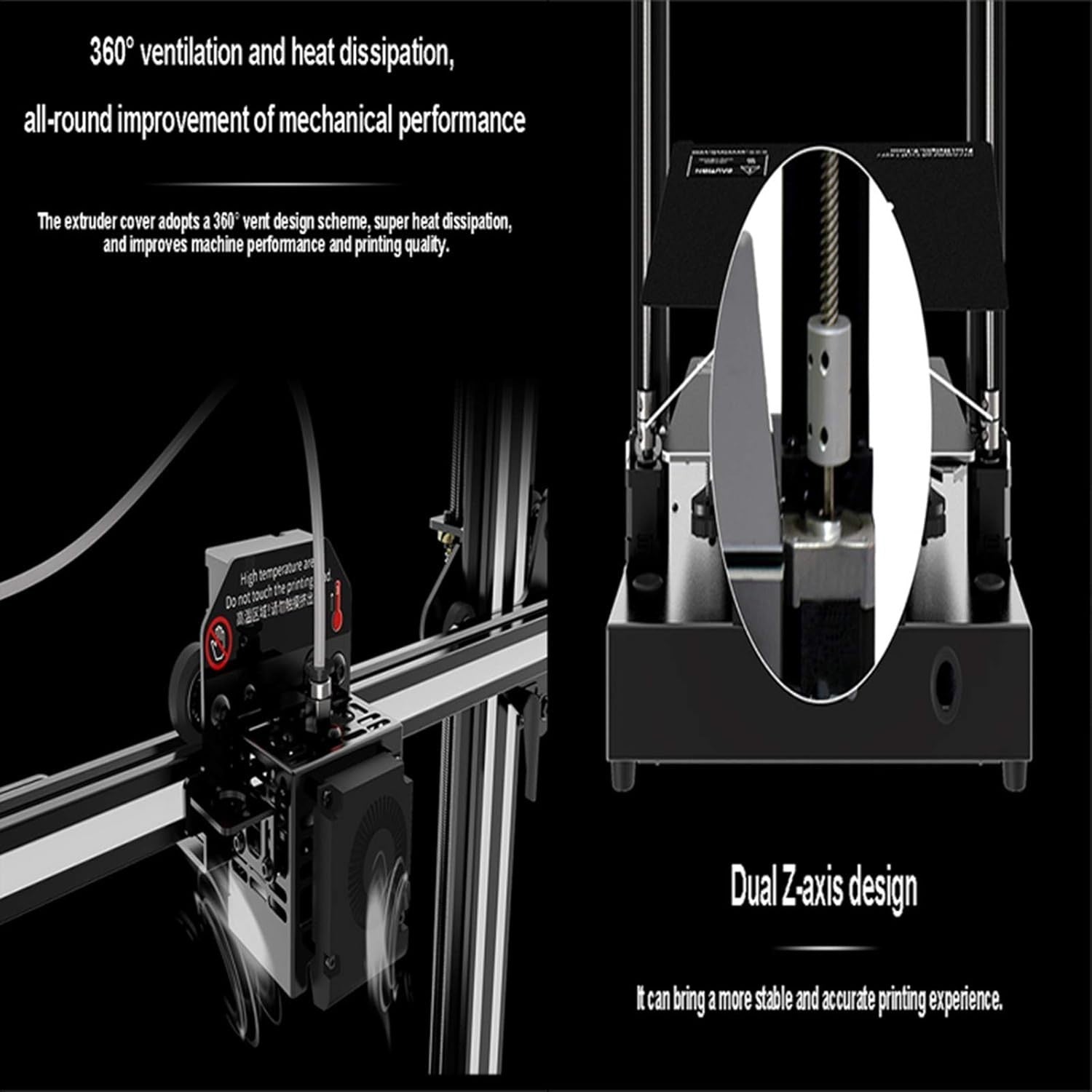 Large Metal 3D Printer 320x320x420mm Auto Level Resume Touch Screen