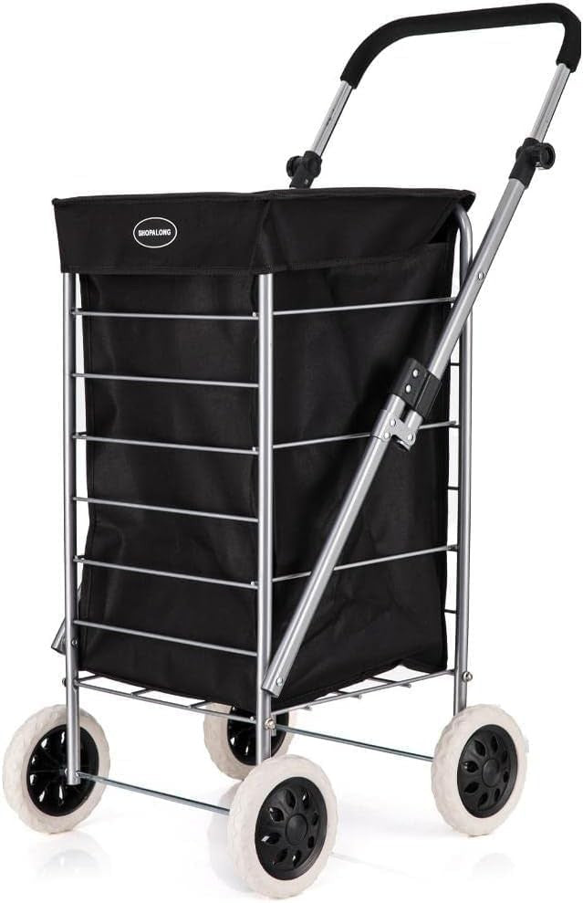 80L Large 4 Wheel Foldable Shopping Trolley Lightweight Durable