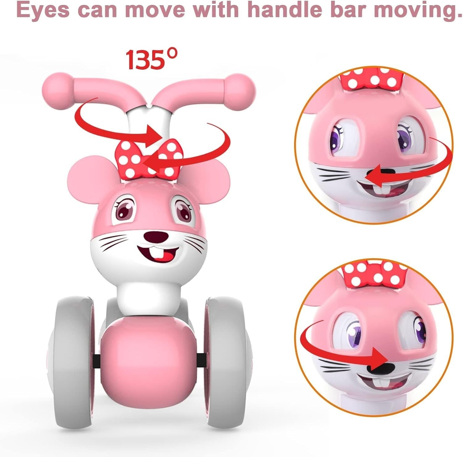 Baby Balance Bike Toddler Ride On Walker Trike No Pedals 10-36 Months Pink