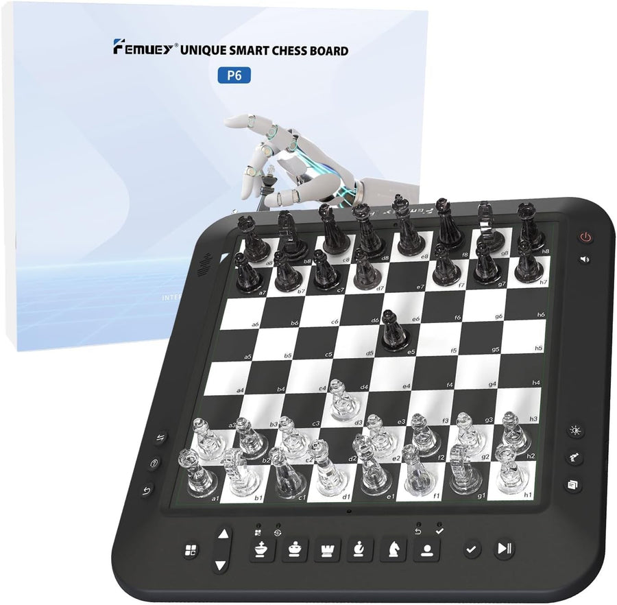 Electronic Chess Set Computer Board w/ LED Lights & Magnetic Pieces