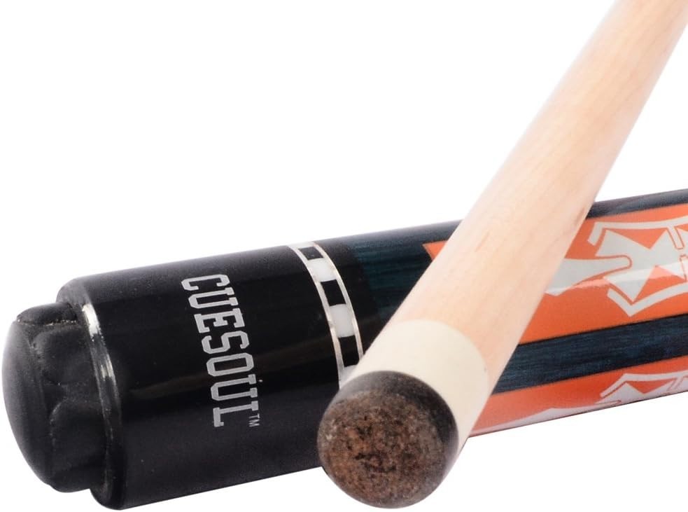 58in Hardwood Pool Cue 13mm Tip Irish Linen Wrap 19-21oz Billiard Stick