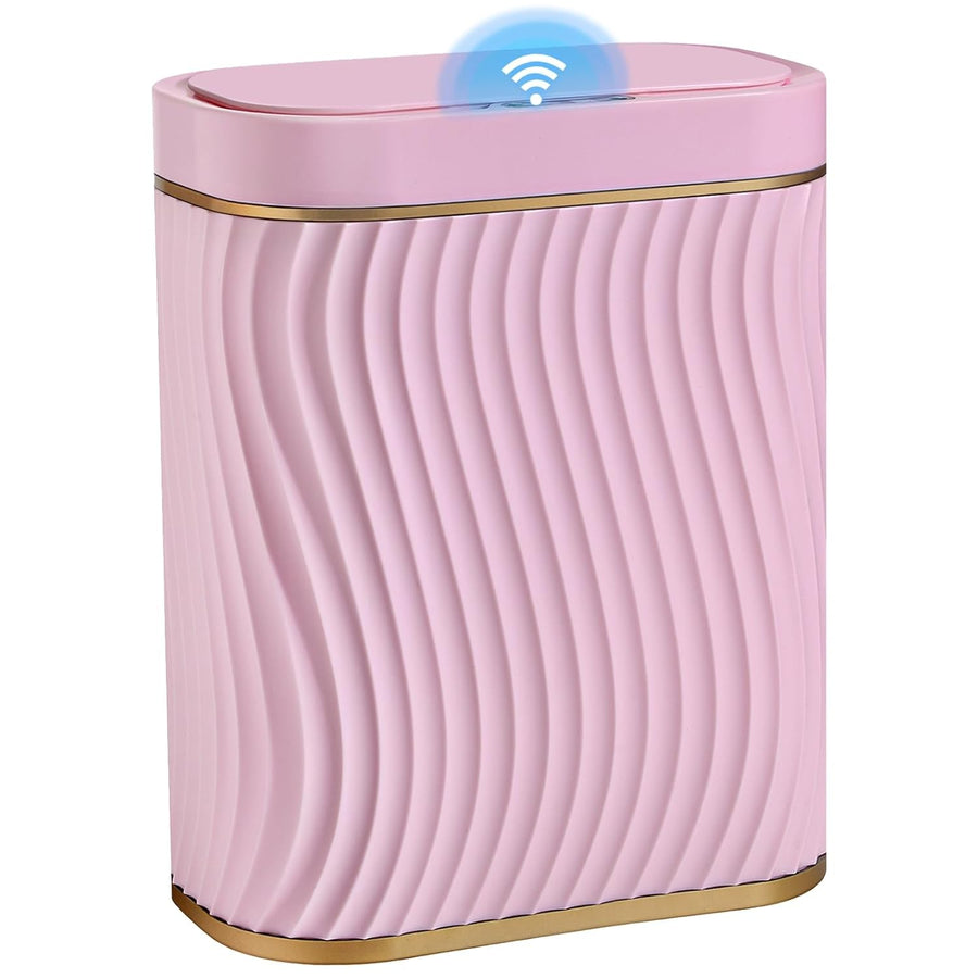 2.6 Gallon Touchless Bathroom Bin Waterproof Slim Smart Trash Can