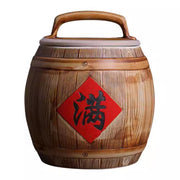 5KG Ceramic Rice Jar with Lid Chinese Style Grain Storage Container