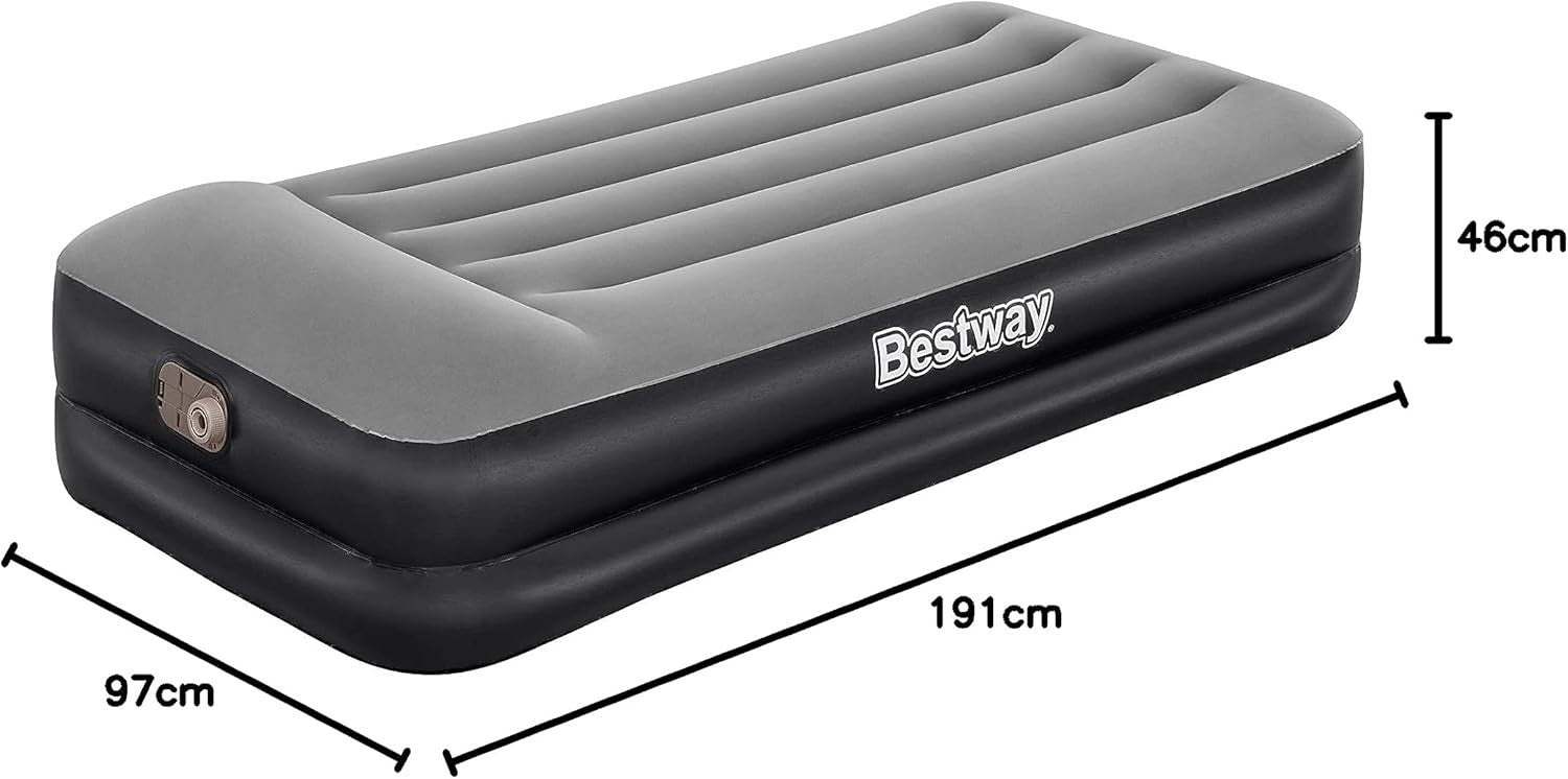 Twin Air Mattress with Built-In Pump – Portable Inflatable Bed for Adults
