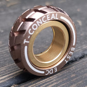Gold Magnetic Haptic Fidget Ring Stainless Steel Quiet Stress Toy