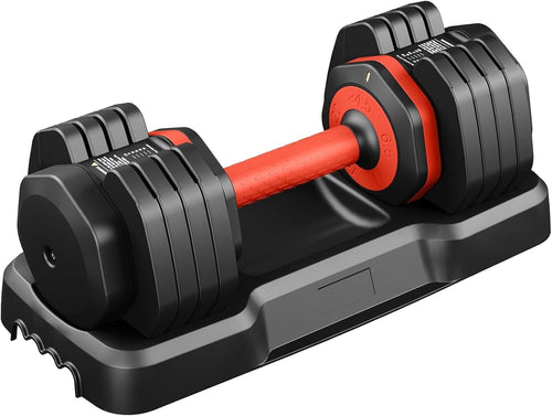 24.5kg Adjustable Dumbbell Single 5-in-1 One-Hand Dial Non-Slip Home Gym