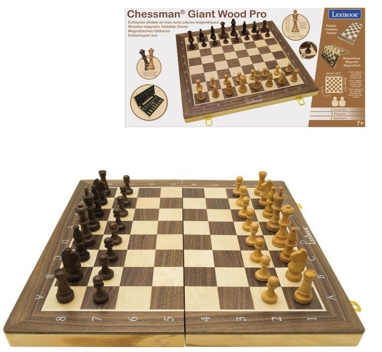 Foldable Wooden Chess Board Set | Magnetic Pieces | Travel-Friendly Luxury Game