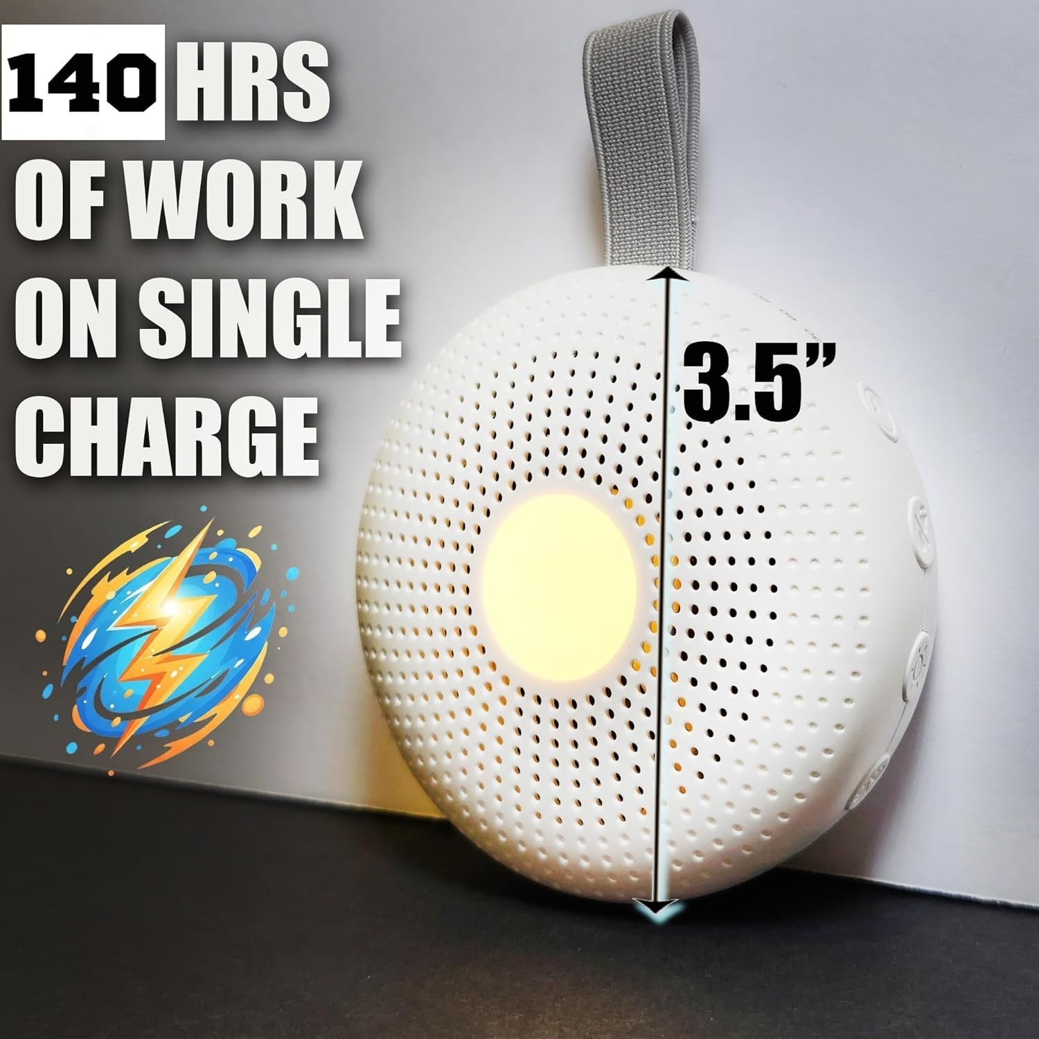 Portable Baby White Noise Machine Cry Sensor Night Light Sleep Aid
