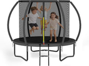 8FT Outdoor Garden Trampoline Safety Net Ladder Pumpkin Design