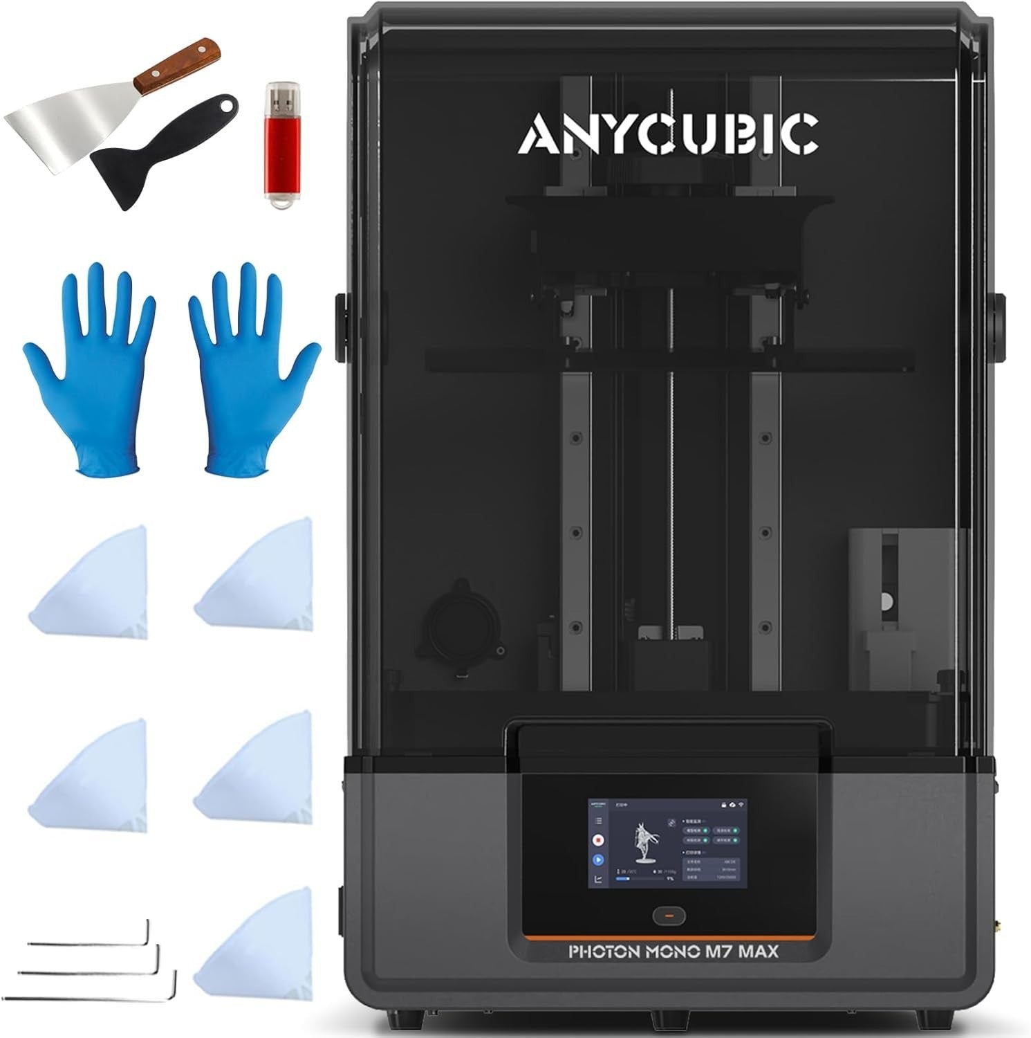 Large Resin 3D Printer 13.6” 7K Mono LCD Auto Resin Feed High Precision
