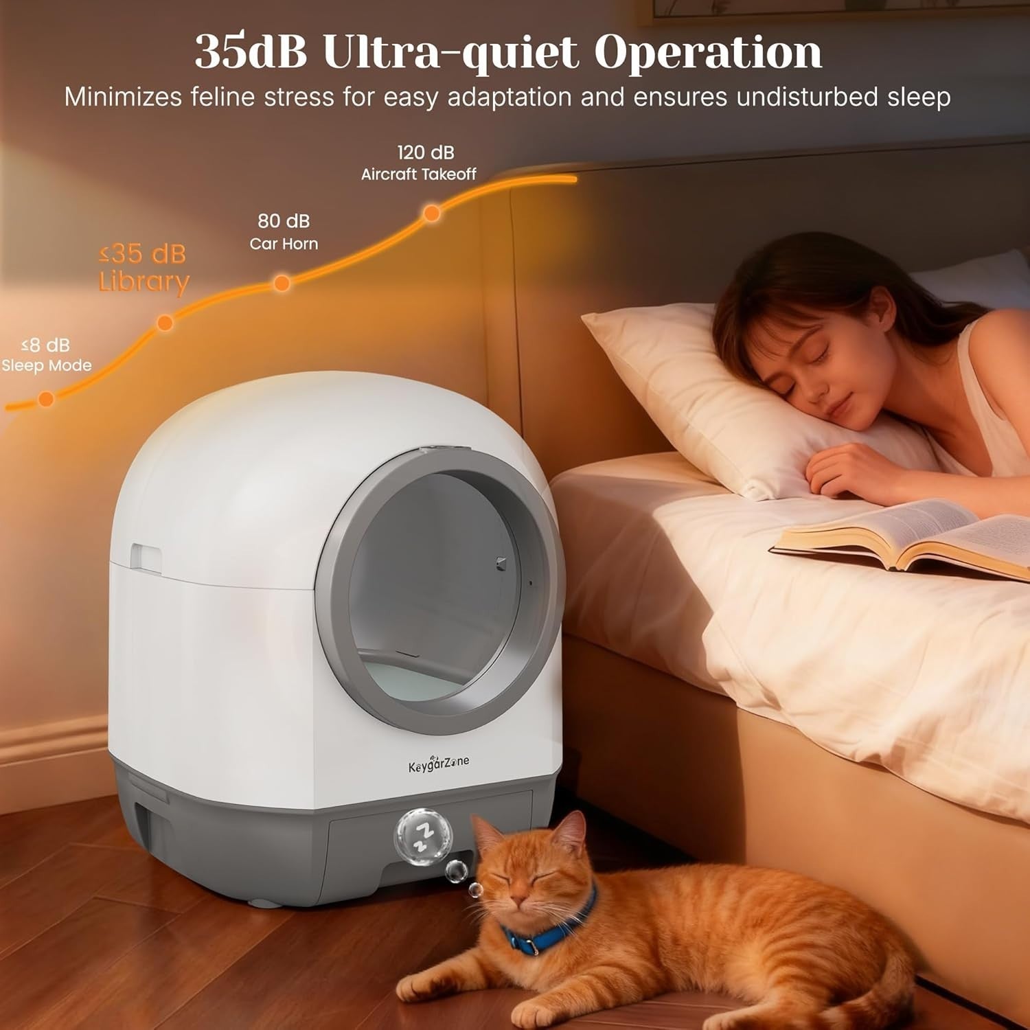 Self Cleaning Cat Litter Box APP Control Odor Control Smart Auto XL
