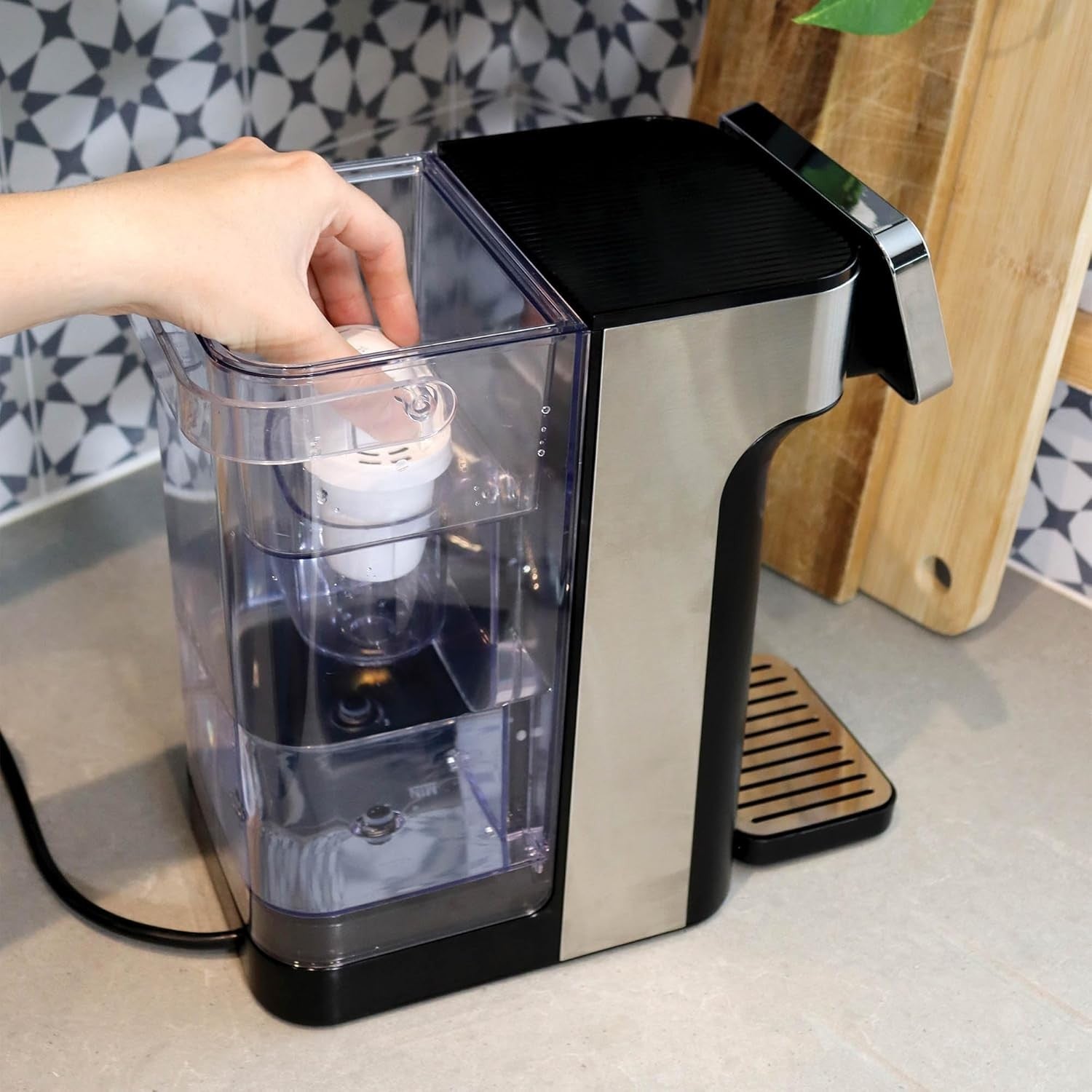 Instant Hot Water Dispenser 3L Touch Control Rapid Boil Adjustable Cups