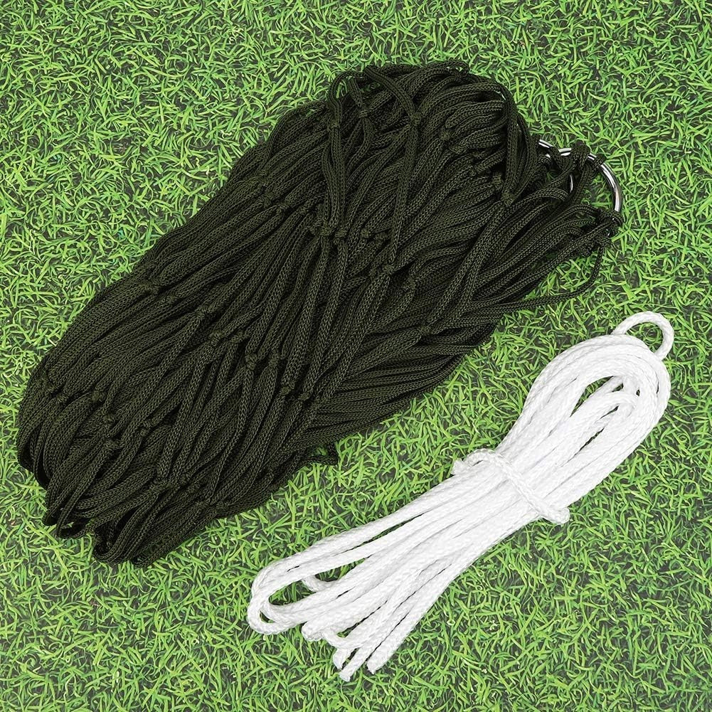 Single Person Camping Hammock – Strong Nylon Mesh Net Bed with Ropes for Garden