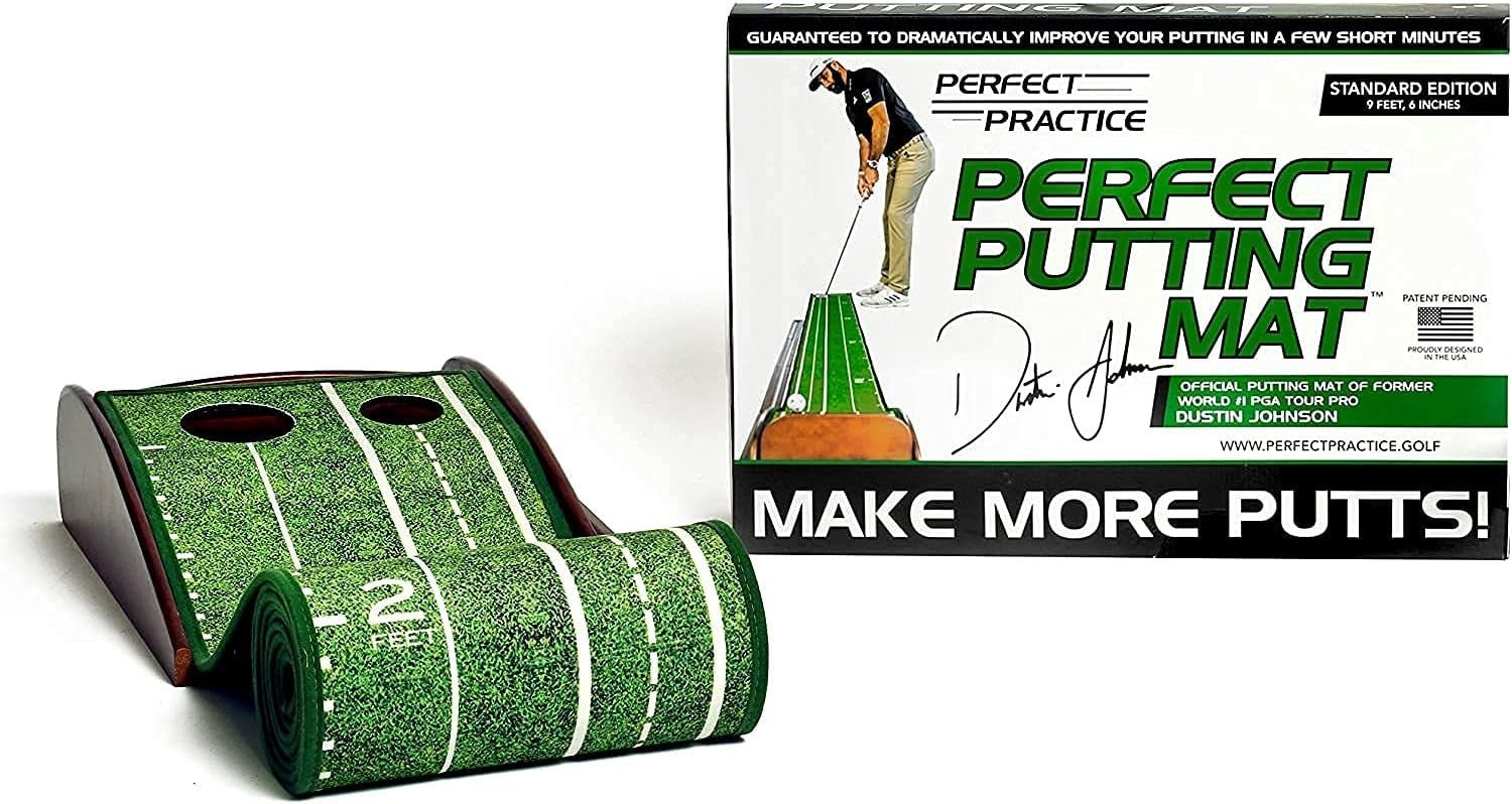 Indoor Putting Mat 8ft Golf Training Aid Auto Return Home Office Practice