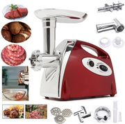 2800W Food Mincer Electric Meat Processor Sausage Maker Kubbe Kit Red