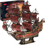 3D Pirate Ship Puzzle 391 Piece Black Pearl Model Kit Display Gift