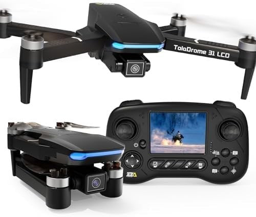 Brushless Drone with LCD Screen, HD Camera & Real-Time FPV for Beginners