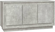 Concrete Grey Sideboard Cabinet with 6 Compartments | Durable Engineered Wood