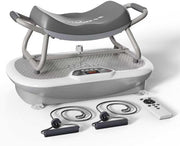Grey 3D Vibration Plate Fitness Chair 150 Speeds Folding Home Workout