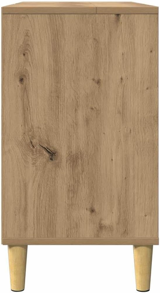 Artisan Oak Bathroom Cabinet with Door & Shelves | Modern Under Sink Vanity Unit