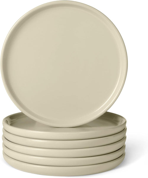 6pc Stoneware Dinner Plates 26.7cm Large Plates Microwave Dishwasher Safe