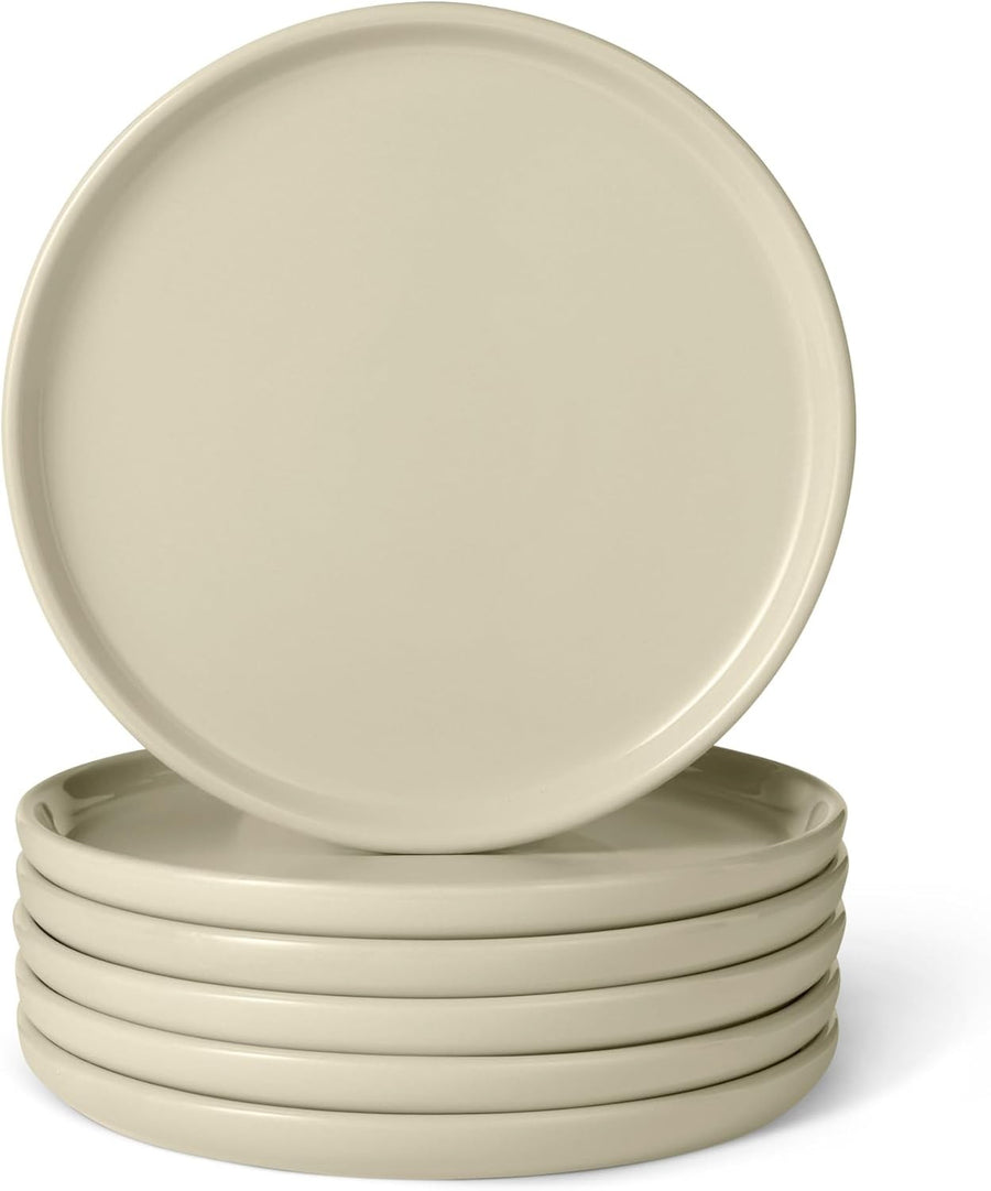 6pc Stoneware Dinner Plates 26.7cm Large Plates Microwave Dishwasher Safe