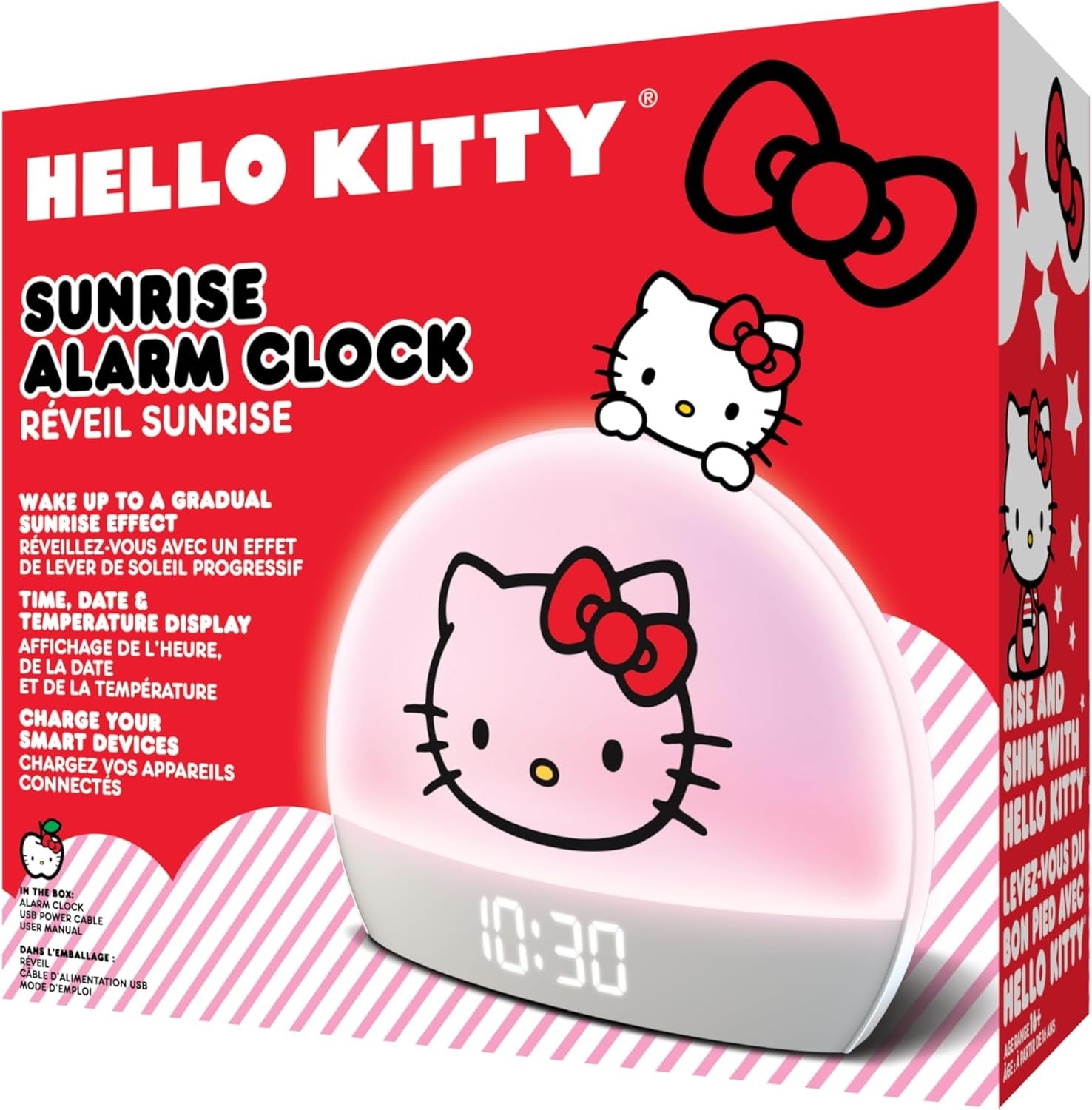 Sunrise Alarm Clock Kids Multicolor Night Light USB LED Snooze White