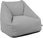 Kids Bouclé Bean Bag Chair Grey Armchair Soft Seat Sofa for Bedroom