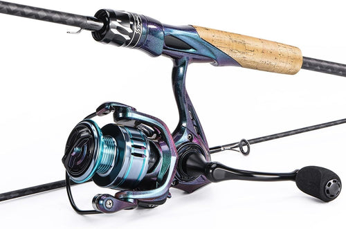Travel Fishing Rod & Reel Combo 2-Piece Lightweight Spinning Rod Set