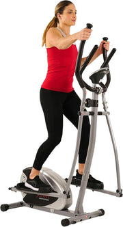 Magnetic Elliptical Cross Trainer Quiet Belt Drive LCD Pulse Low-Impact Home