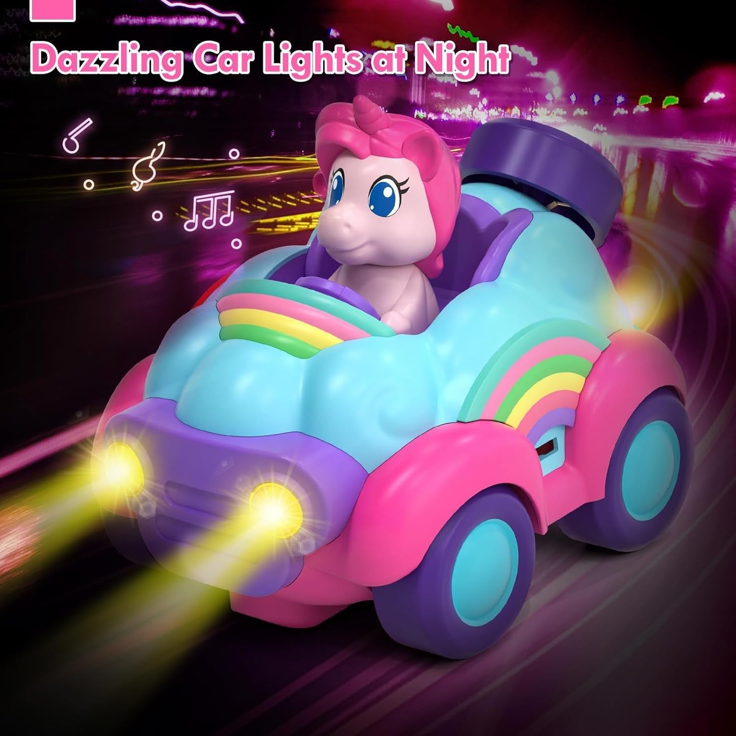 Unicorn RC Car Toy for Girls 2–3 Years Remote Control Lights Music Gift