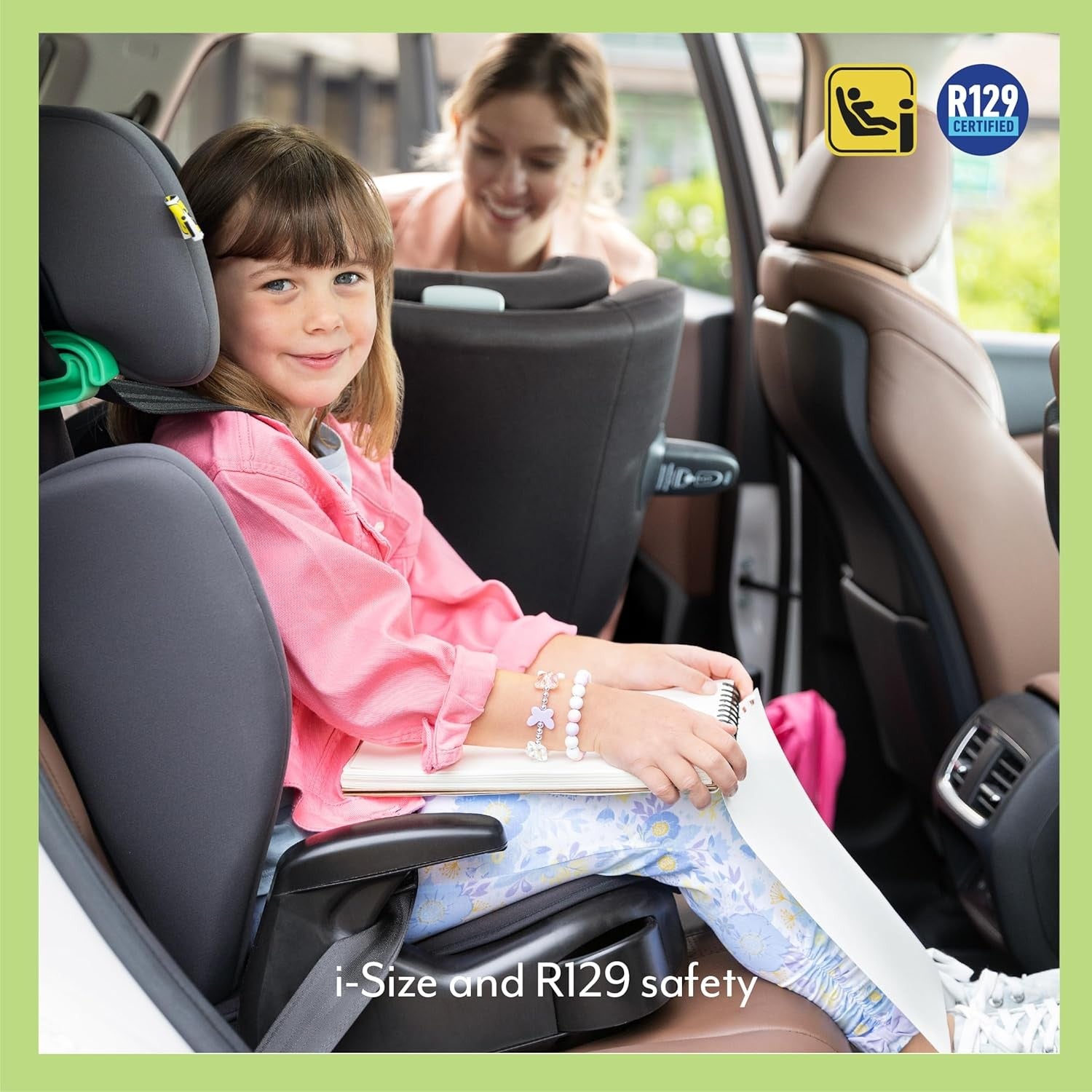 i-Size R129 High Back Booster Car Seat 100–150cm Adjustable Headrest