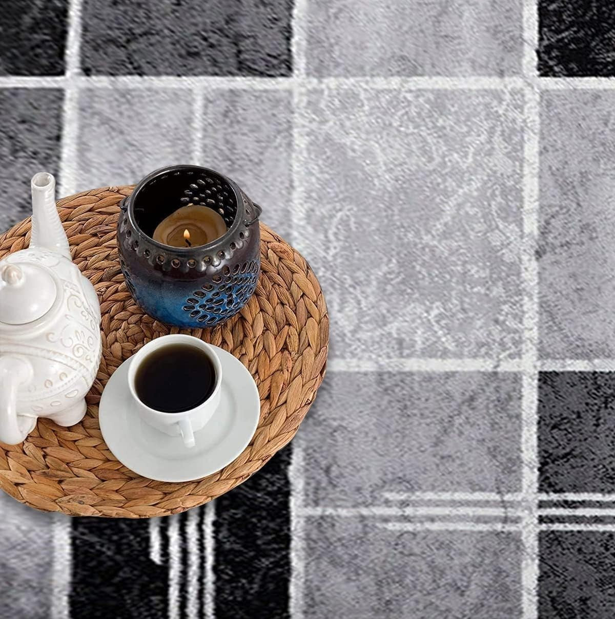 Soft Thick Pile Area Rug 160x230cm Modern Non Shed Living Room Bedroom Carpet