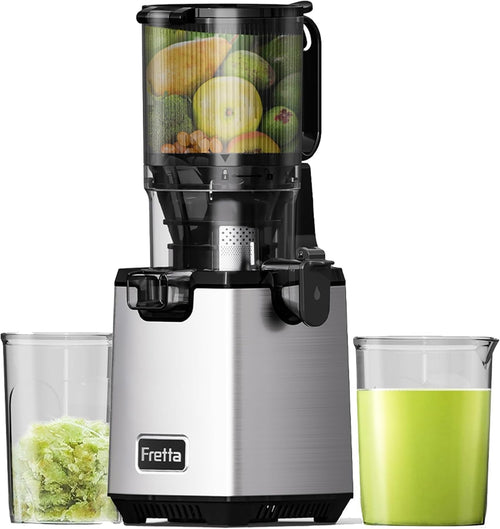 Cold Press Juicer 135mm Self Feeding Whole Fruit 1.8L 250W Quiet BPA