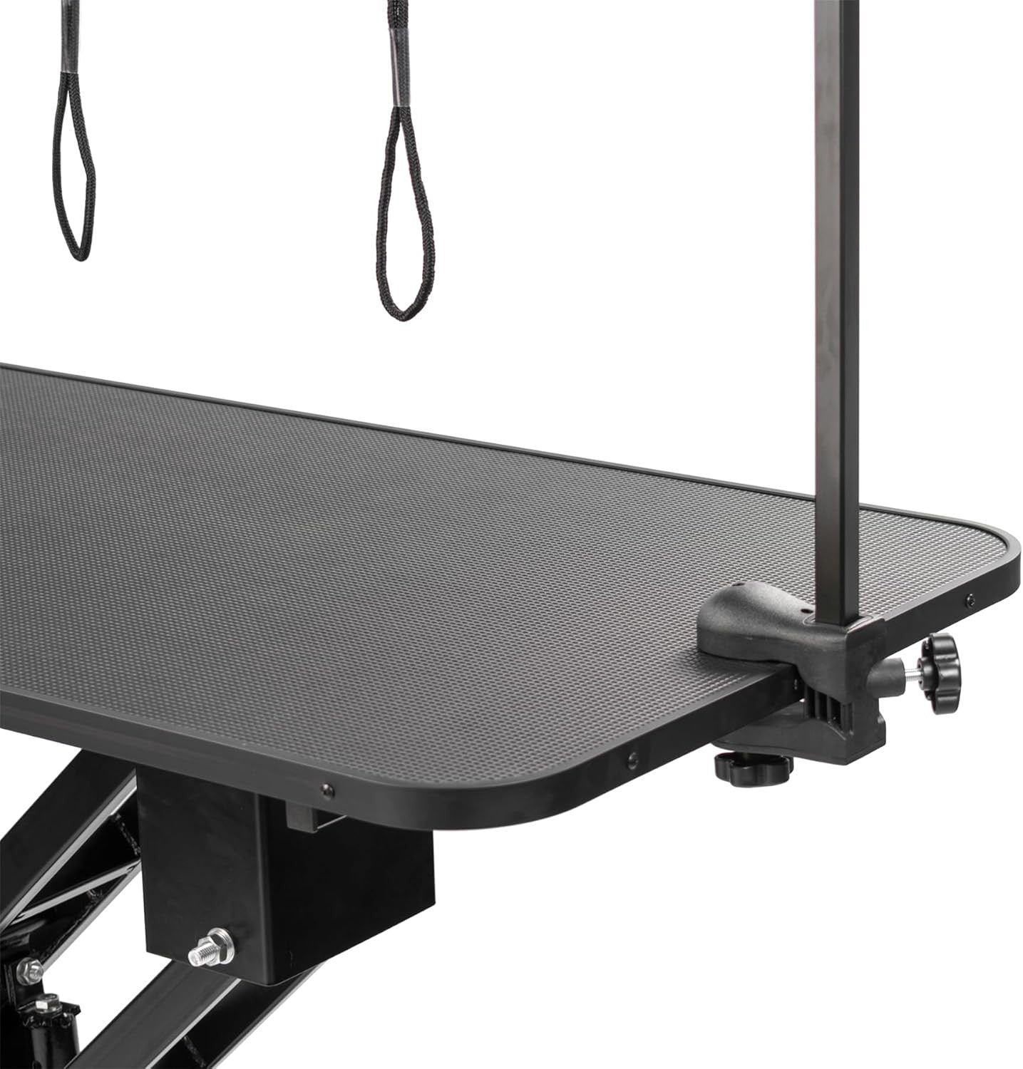 Large Hydraulic Dog Grooming Table Adjustable Height Non Slip Top H Bar