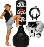 Kids Boxing Punch Bag 3.5FT Freestanding Training Set Gloves Indoor
