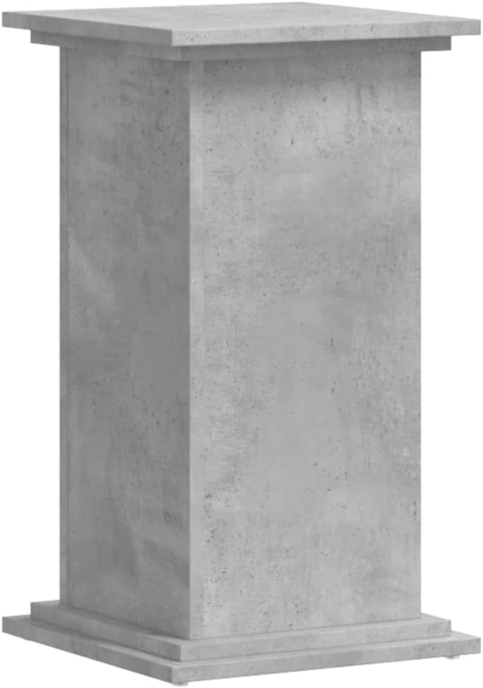 Concrete Grey Wood Plant Stand 60cm Tall Modern Display Pedestal Table Home Deco
