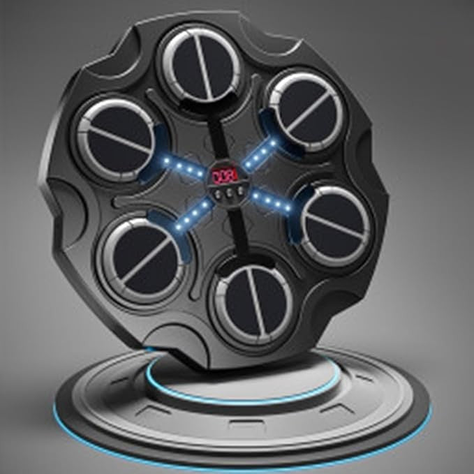 Music Boxing Machine Wall Mount LED Punch Pad With Gloves Smart Training