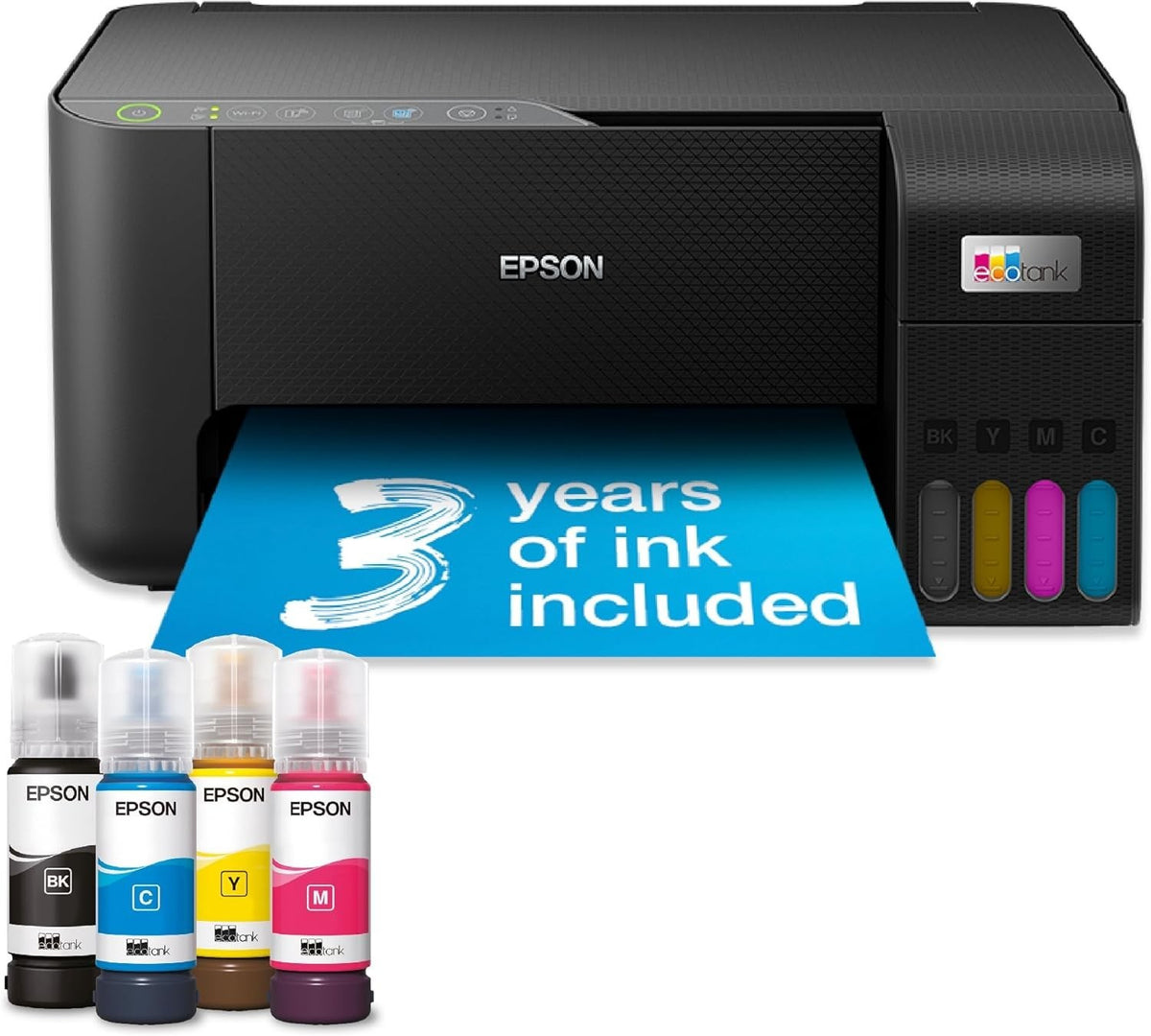A4 Wireless All-in-One Ink Tank Printer with 3-Year Ink Supply