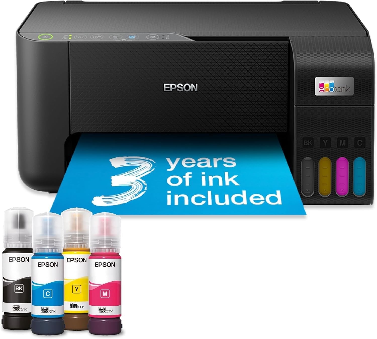 A4 Wireless All-in-One Ink Tank Printer with 3-Year Ink Supply