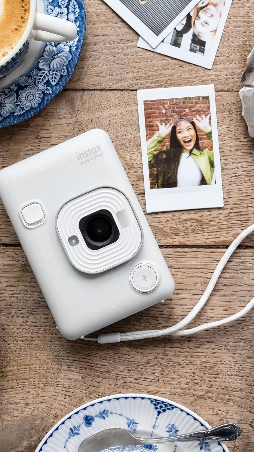 Hybrid Instant Camera LCD Screen USB-C Photo Printer White Camera