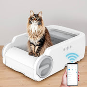 XL Self Cleaning Cat Litter Box App Control Open Top Multi Cat Tray