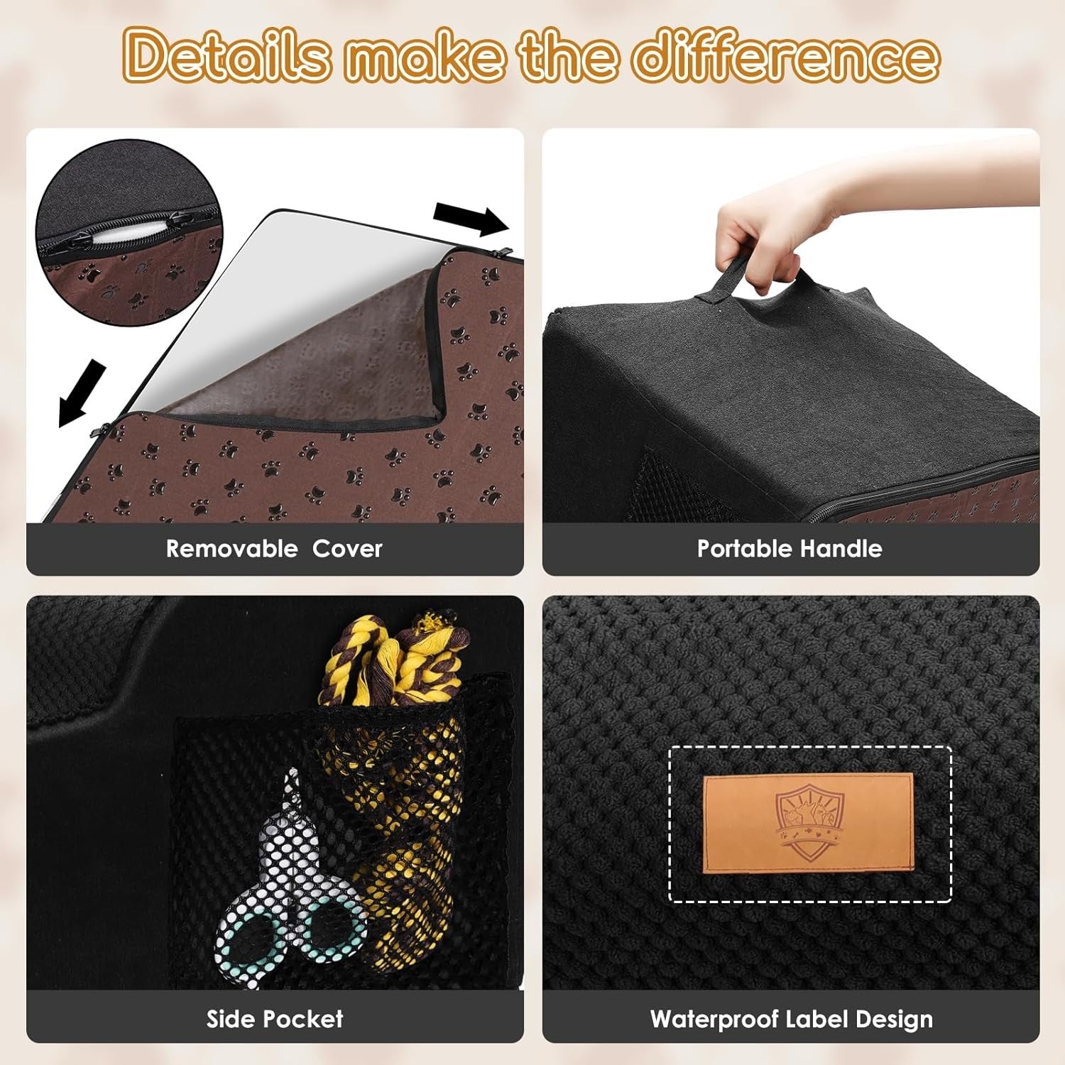Black 2 Step Dog Stairs Non Slip Foam Pet Ramp 55x40x30cm