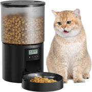 Automatic Cat Feeder 4L Timer Food Dispenser 6 Meal Voice Recorder Lock