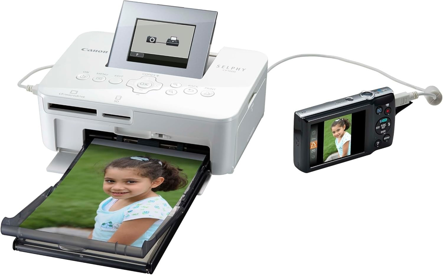 Portable Photo Printer | Lab-Quality Prints, Dye Sublimation, USB/SD