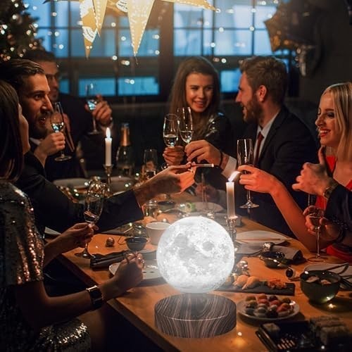 Levitating Moon Lamp 16 Colors, Floating Magnetic Night Light, 15cm Decor