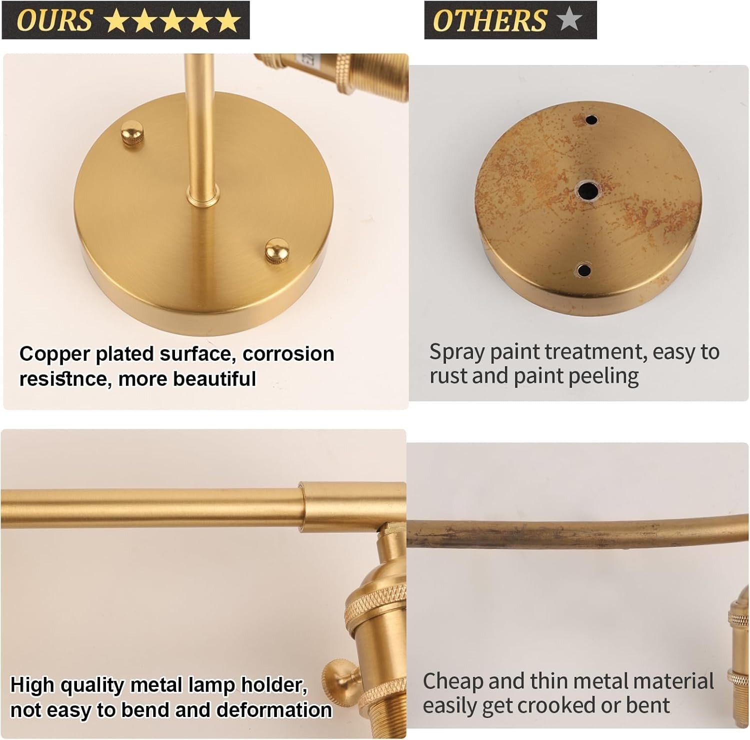 Vintage Gold Wall Sconce Tulip Glass Shade 180° Adjustable Light with Switch